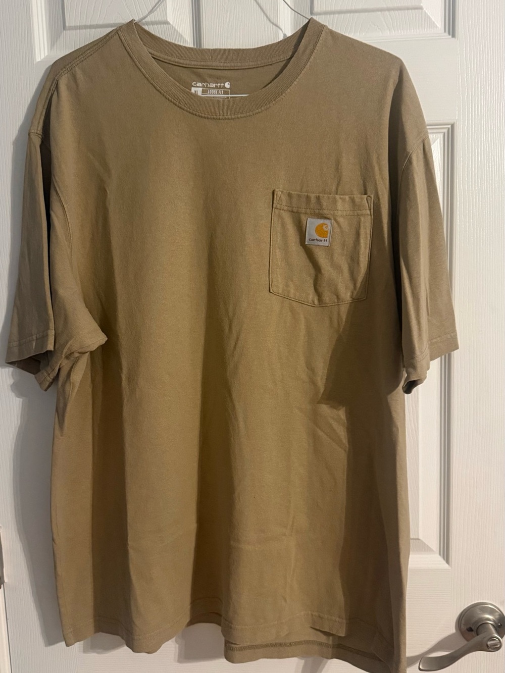 Carhartt Men’s Loose Fit Pocket T-Shirt Brown Tan Size XL